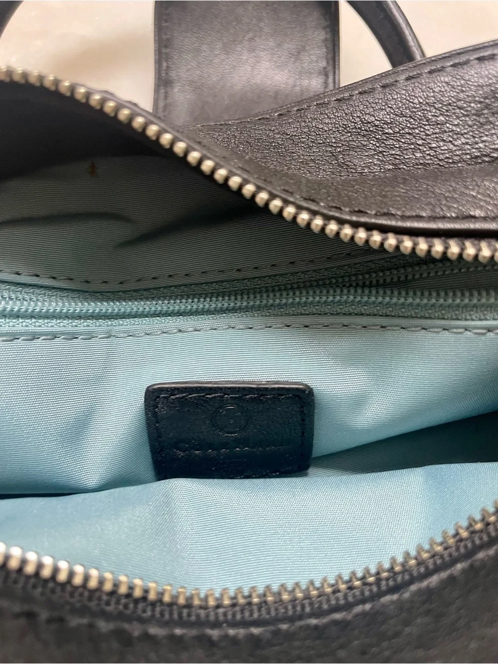 Cole Haan Black Leather Top-Handle Satchel - Sleek Everyday Mini Handbag